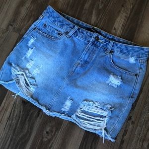 Jean mini-skirt